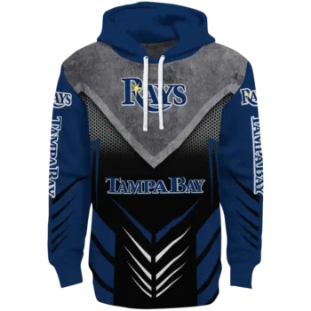 Tampa Bay Rays Armored Chevron Navy Black Hoodie