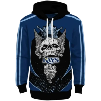 Tampa Bay Rays Bearded Skull Navy Black Hoodie