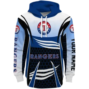 Texas Rangers Armor Streaks Blue Black Hoodie