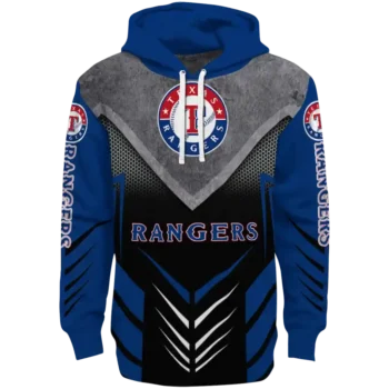Texas Rangers Armored Chevron Blue Black Hoodie