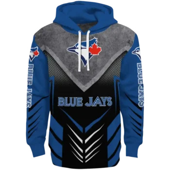 Toronto Blue Jays Armored Chevron Blue Black Hoodie