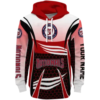 Washington Nationals Armor Streaks Red Black Hoodie