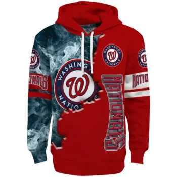 Washington Nationals Edge Mist Red Hoodie