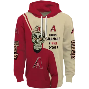 Arizona Diamondbacks Red Hoodie with Achmed Skull Design
