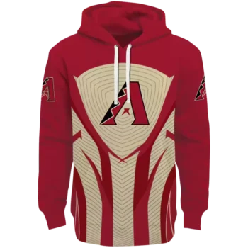 Arizona Diamondbacks Red & Black Hoodie with Concentric Lines