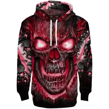 Arizona Diamondbacks Red Black Demonic Skull Hoodie