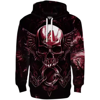 Arizona Diamondbacks Red Black Skull Hoodie – MLB Fan Apparel