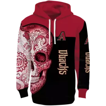 Arizona Diamondbacks Sugar Skull Hoodie – Red & Black Design
