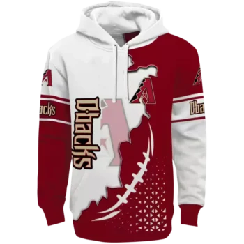 Arizona Diamondbacks Red White Triangular Pattern Hoodie