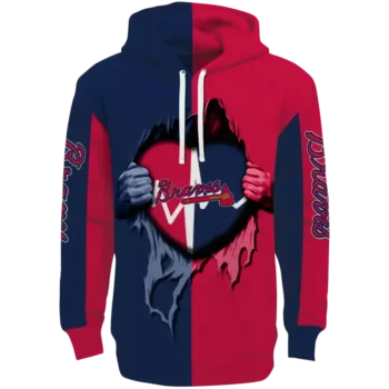 Atlanta Braves Heartbeat Navy Hoodie – MLB Fan Sweatshirt