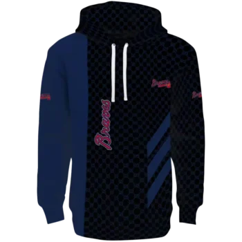 Atlanta Braves Navy Hoodie with Monogram Pattern – Official MLB Gear