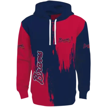 Atlanta Braves Navy Splatter Effect Hoodie – Official MLB Apparel