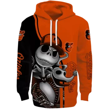 Baltimore Orioles Jack Skellington Orange Hoodie – MLB Fan Gear