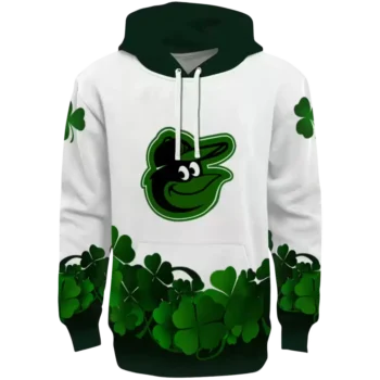 Baltimore Orioles White Green Hoodie – Lucky Motif Design