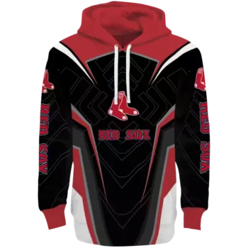 Boston Red Sox Futuristic Red & Black Hoodie – Stylish MLB Gear