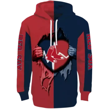 Boston Red Sox Heartbeat Hoodie – Red Graphic Pullover Sweatshirt