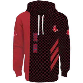 Boston Red Sox Red Hoodie with Monogram Pattern – Men's & Women’s
