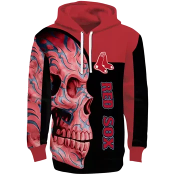 Boston Red Sox Skull Hoodie – Red & Black Team Apparel