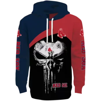 Boston Red Sox Punisher Skull Hoodie - Navy Black Sweatshirt