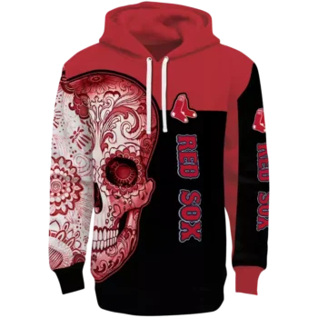 Boston Red Sox Sugar Skull Hoodie – Red & Black Team Gear