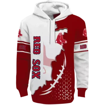 Boston Red Sox Red & White Triangular Pattern Hoodie