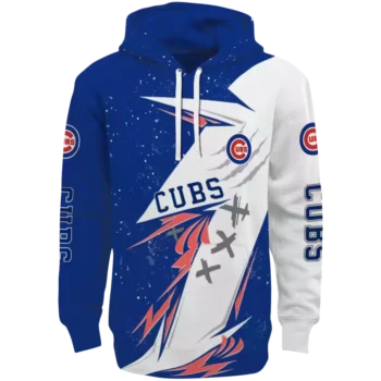 Chicago Cubs Blue White Dynamic Slash Hoodie – Official MLB Gear