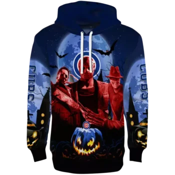 Chicago Cubs Halloween Hoodie - Blue & Black Team Spirit Sweatshirt