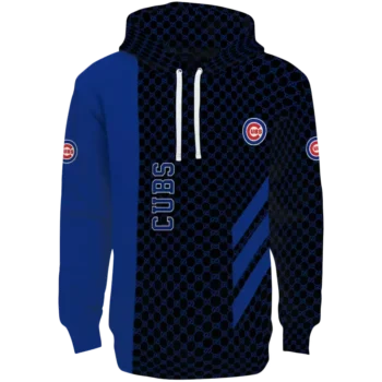 Chicago Cubs Blue Hoodie with Monogram Pattern – Official Gear