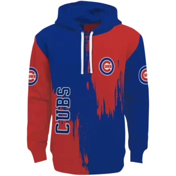 Chicago Cubs Blue Hoodie with Splatter Effect – Men's & Women's Gear