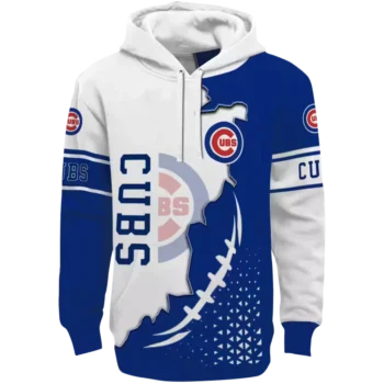 Chicago Cubs Blue White Triangular Pattern Hoodie – Official Gear
