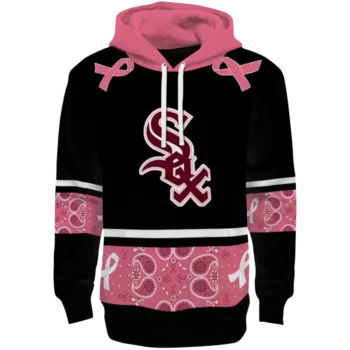 Chicago White Sox Black & Pink Awareness Ribbon Hoodie