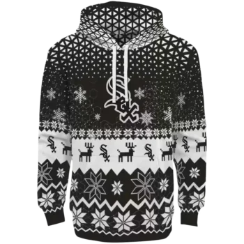 Chicago White Sox Black Hoodie with Reindeer Design – Holiday Wear