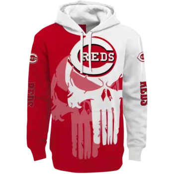 Cincinnati Reds Punisher Hoodie – Red & White Baseball Sweatshirt