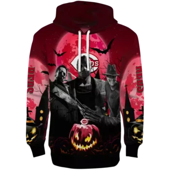 Cincinnati Reds Halloween Hoodie – Red & Black Team Sweatshirt