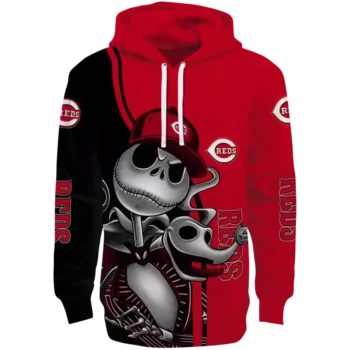 Cincinnati Reds Jack Skellington Red Hoodie – MLB Fan Sweatshirt