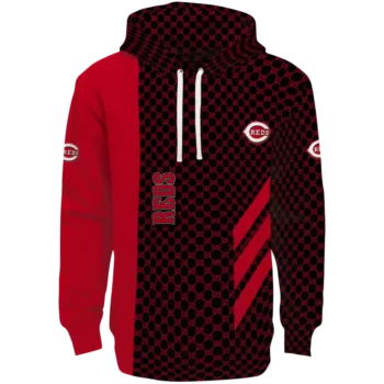 Cincinnati Reds Red Hoodie with Monogram Pattern - Men's & Women's