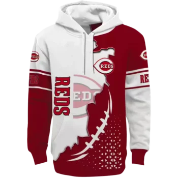 Cincinnati Reds Red White Triangular Pattern Hoodie