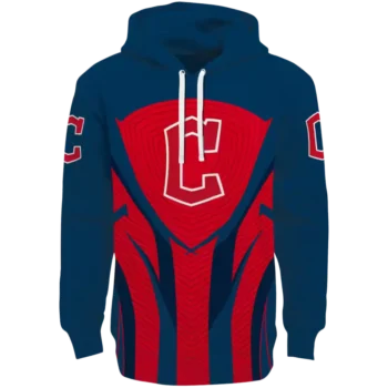 Cleveland Guardians Navy Black Hoodie – Concentric Lines Design