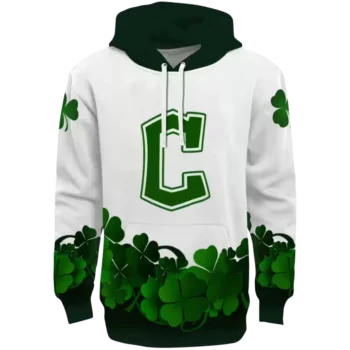 Cleveland Guardians White Green Hoodie – Lucky Motif Design