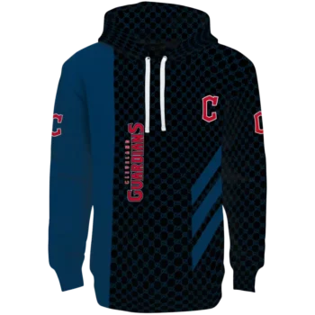 Cleveland Guardians Navy Blue Hoodie with Monogram Pattern
