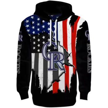 Colorado Rockies Black Hoodie – American Pride Baseball Sweatshirt