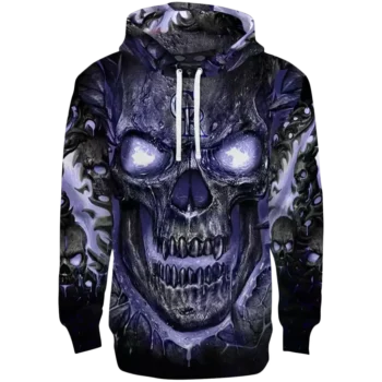 Colorado Rockies Demon Skull Hoodie – Blue & Black Pullover