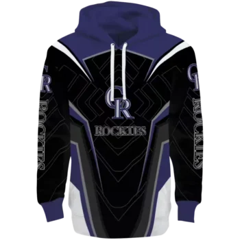 Colorado Rockies Blue Black Futuristic Hoodie – Stylish MLB Gear