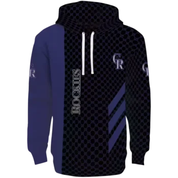 Colorado Rockies Blue Hoodie with Monogram Pattern - Stylish & Cozy