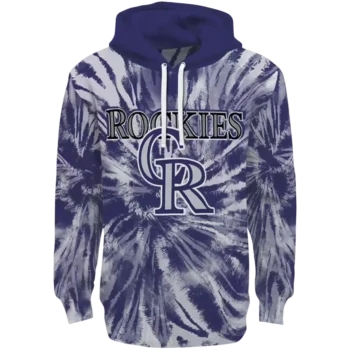 Colorado Rockies Blue Tie Dye Hoodie – MLB Stylish Sweatshirt
