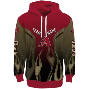 Arizona Diamondbacks Red Flame Hoodie – Custom MLB Sweatshirt