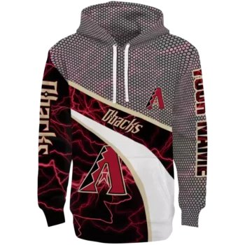 Arizona Diamondbacks Custom Hex Mesh Hoodie – Red & Black Gray