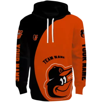 Baltimore Orioles Minimalist Orange Black Hoodie – Custom Design
