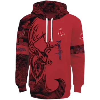 Boston Red Sox Deer Silhouette Custom Red Hoodie – Men & Women