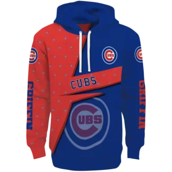 Chicago Cubs Blue Abstract Shape Custom Hoodie – MLB Fan Gear